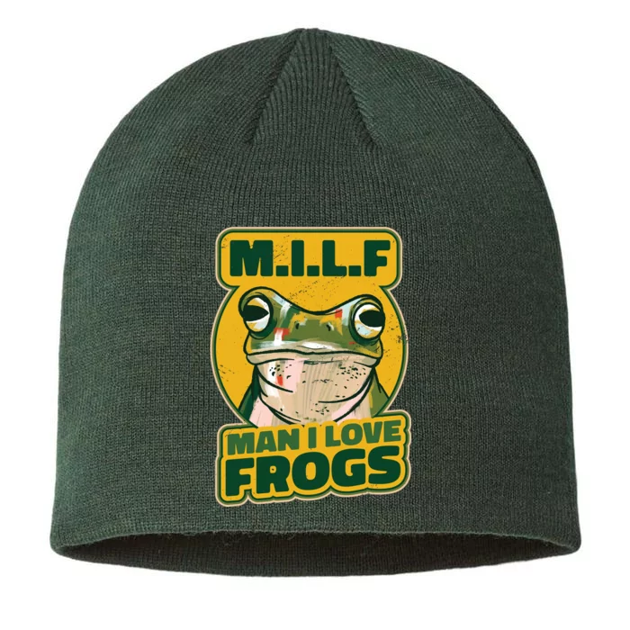 MILF Man I Love Frogs Funny 8 1/2in Sustainable Knit Beanie