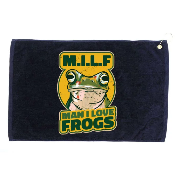 MILF Man I Love Frogs Funny Grommeted Golf Towel