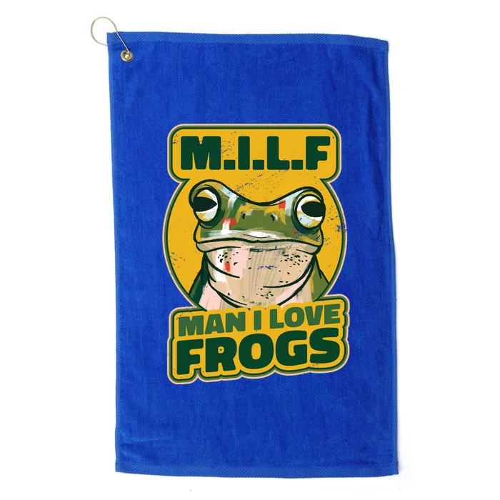 MILF Man I Love Frogs Funny Platinum Collection Golf Towel