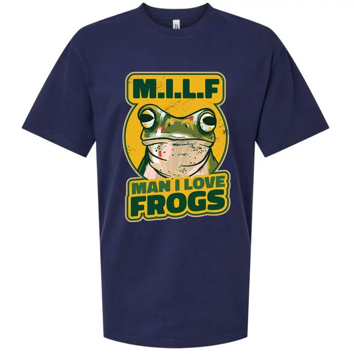 MILF Man I Love Frogs Funny Sueded Cloud Jersey T-Shirt