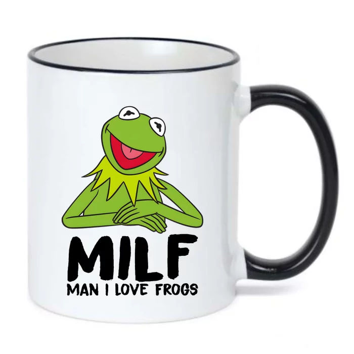 Milf Man I Love Frogs Black Color Changing Mug