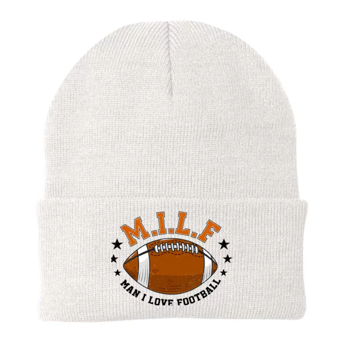 Milf Man I Love Football Funny Adult Humor And Wo Knit Cap Winter Beanie