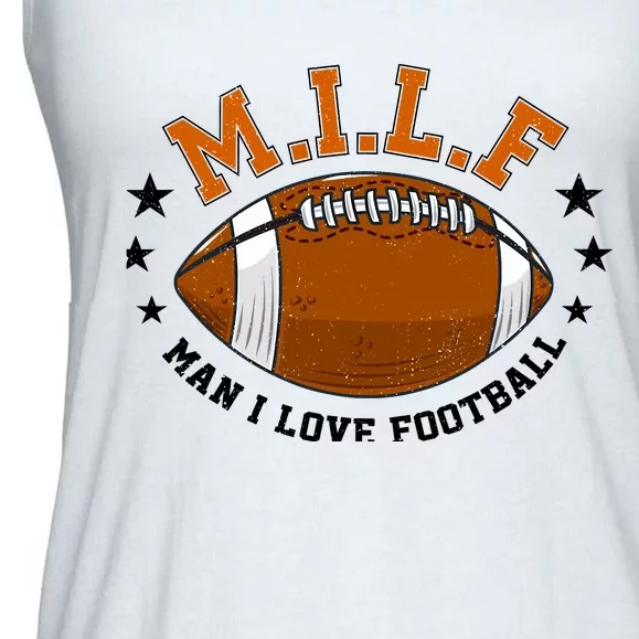 Milf Man I Love Football Funny Adult Humor And Wo Ladies Essential Flowy Tank