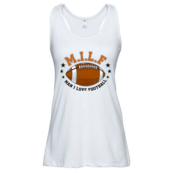 Milf Man I Love Football Funny Adult Humor And Wo Ladies Essential Flowy Tank