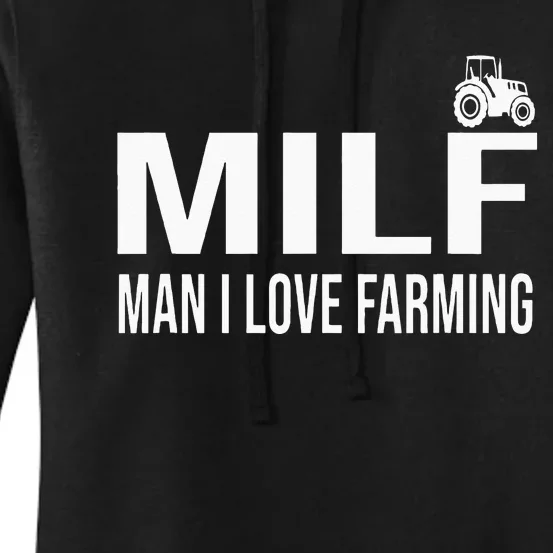 Milf Man I Love Farming Kansas State Purple Football Fan Women's Pullover Hoodie