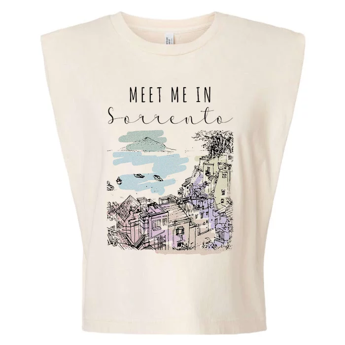 Meet Me In Sorrento Vacation Italy Traveling Italian Italia Garment-Dyed Women's Muscle Tee