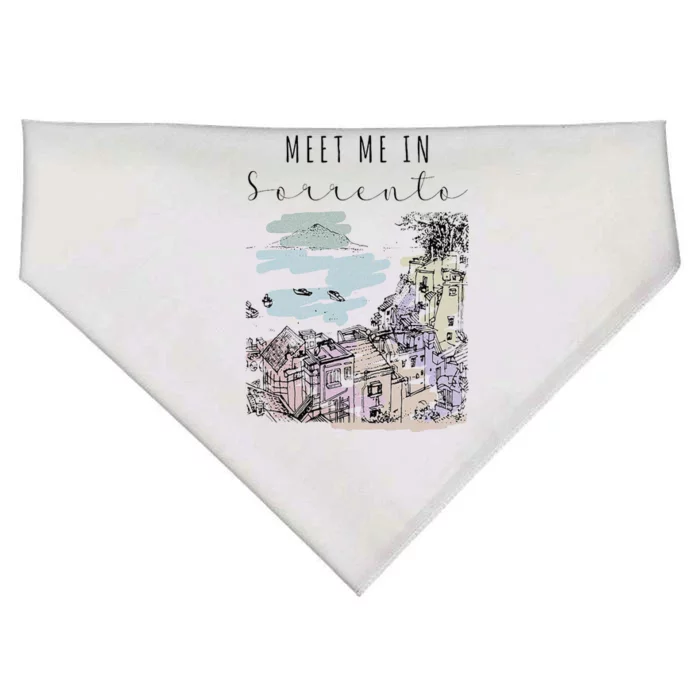 Meet Me In Sorrento Vacation Italy Traveling Italian Italia USA-Made Doggie Bandana