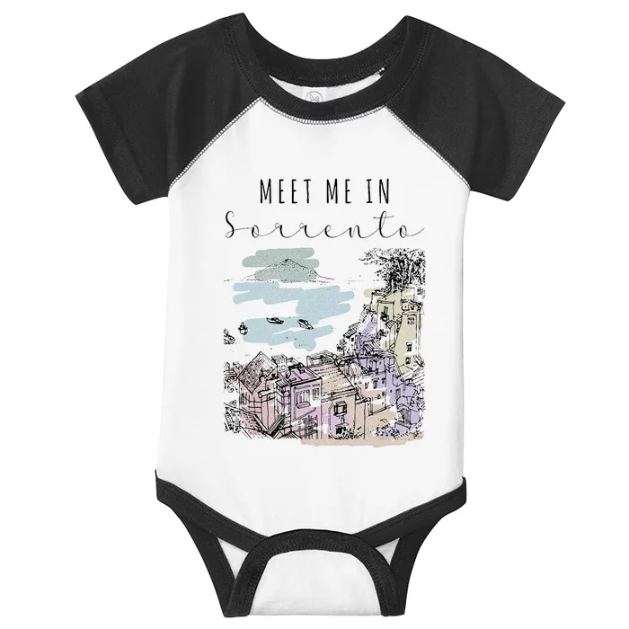 Meet Me In Sorrento Vacation Italy Traveling Italian Italia Infant Baby Jersey Bodysuit