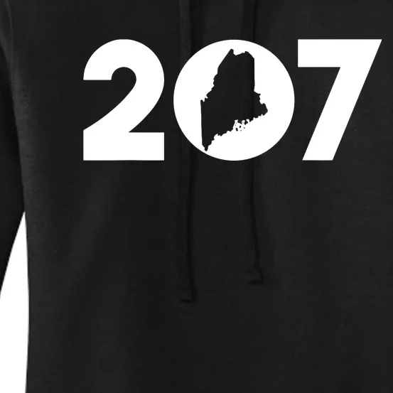 Maine Map Inside The 207 Area Code Maine Me Pride Women's Pullover Hoodie