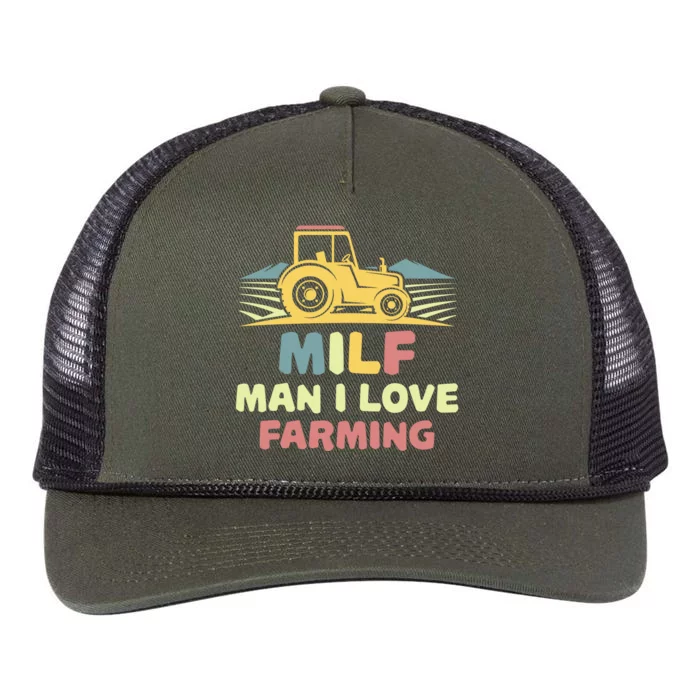 MILF Man I Love Farming Retro Rope Trucker Hat Cap