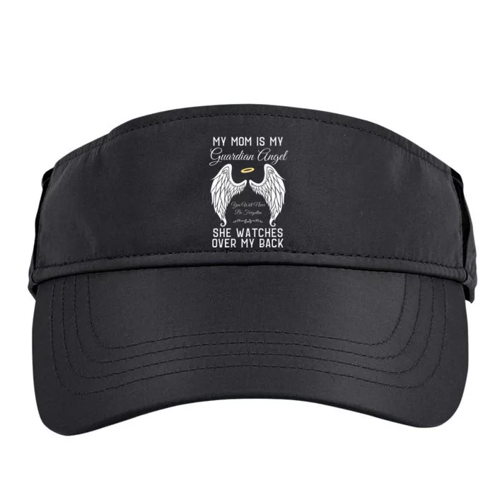 My Mom Is My Guardian Angel In Heaven Memorial Memory Miss Adult Drive Performance Visor