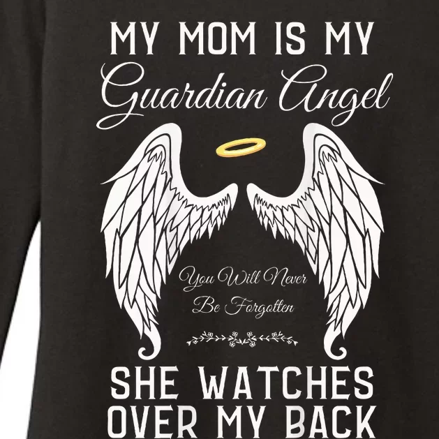 My Mom Is My Guardian Angel In Heaven Memorial Memory Miss Womens CVC Long Sleeve Shirt