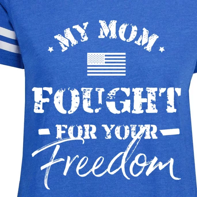 My Mom Is A Veteran Daughter Son Gift Enza Ladies Jersey Football T-Shirt