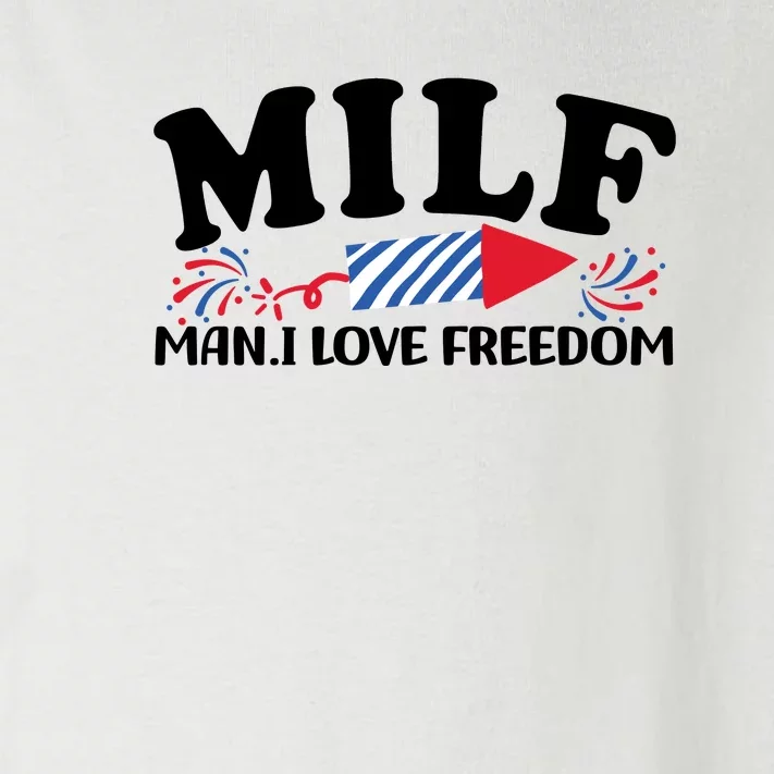 Milf Man I Love Freedom Funny 4th Of July Toddler Long Sleeve Shirt