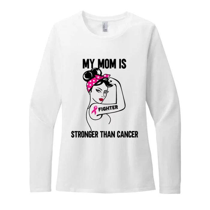 My Mom Is Stronger Than Cancer Breast Cancer Womens CVC Long Sleeve Shirt