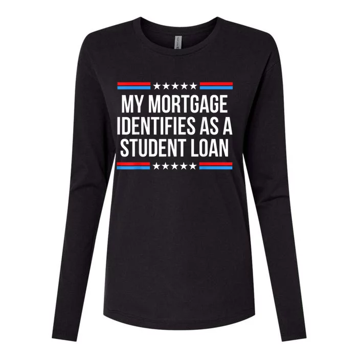 My Mortgage Identifies As A Student Loan Cancel Student Debt Womens Cotton Relaxed Long Sleeve T-Shirt