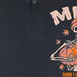 MILF Man I Love Fall Funny Spooky Skeleton Pumpkin Halloween Softstyle Adult Sport Polo