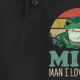 Milf Man I Love Frogs Funny Saying Frog Amphibian Lovers Dry Zone Grid Performance Polo