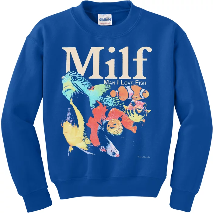 Milf Man I Love Fish Kids Sweatshirt