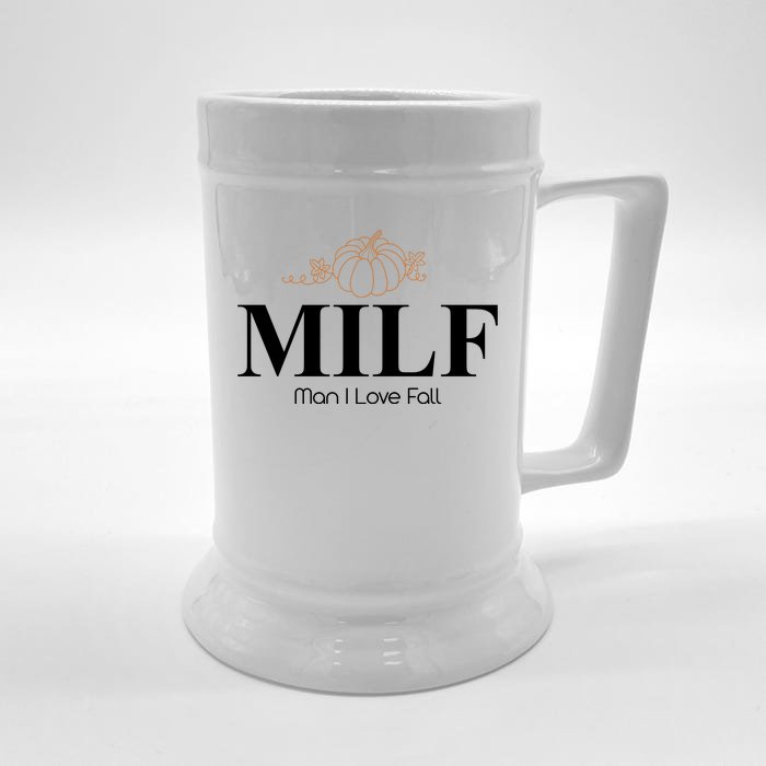 MILF Man I Love Fall October Lover Front & Back Beer Stein