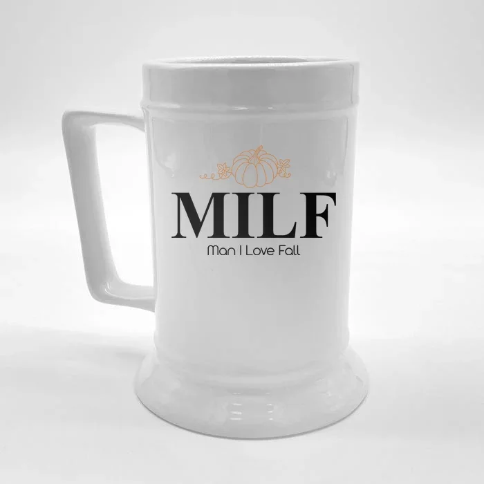 MILF Man I Love Fall October Lover Front & Back Beer Stein