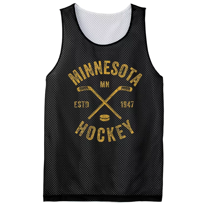 Minnesota Mn Ice Hockey Sticks Mesh Reversible Basketball Jersey Tank