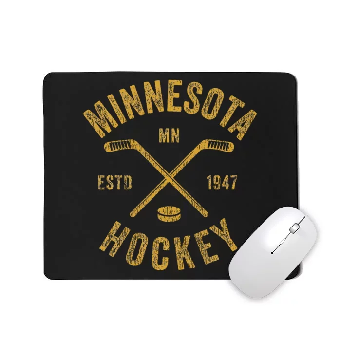 Minnesota Mn Ice Hockey Sticks Mousepad