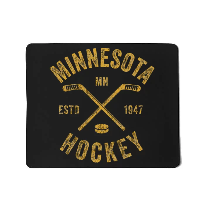 Minnesota Mn Ice Hockey Sticks Mousepad