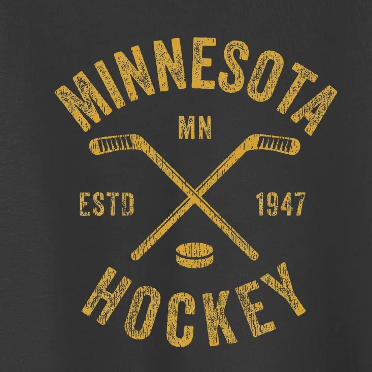 Minnesota Mn Ice Hockey Sticks Toddler T-Shirt