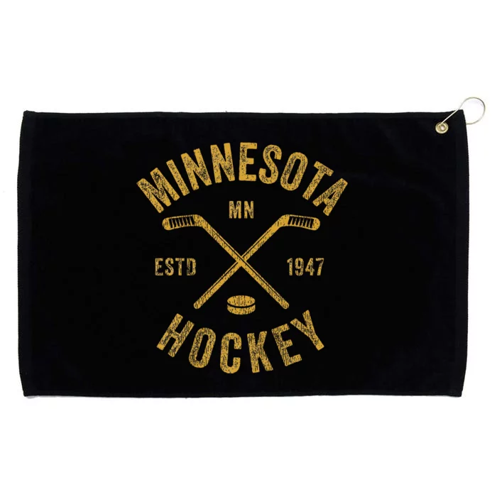 Minnesota Mn Ice Hockey Sticks Grommeted Golf Towel