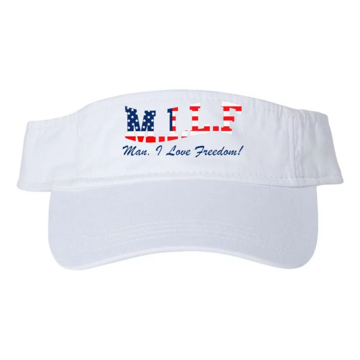 MILF Man I Love Freedom Funny Patriotic Valucap Bio-Washed Visor