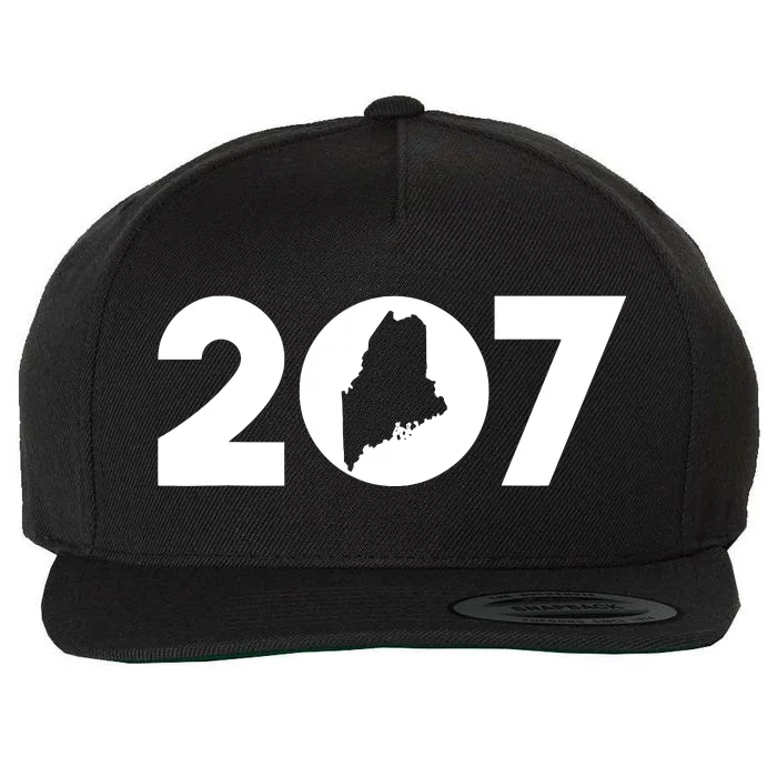 Maine Map Inside The 207 Area Code Maine Me Pride Wool Snapback Cap