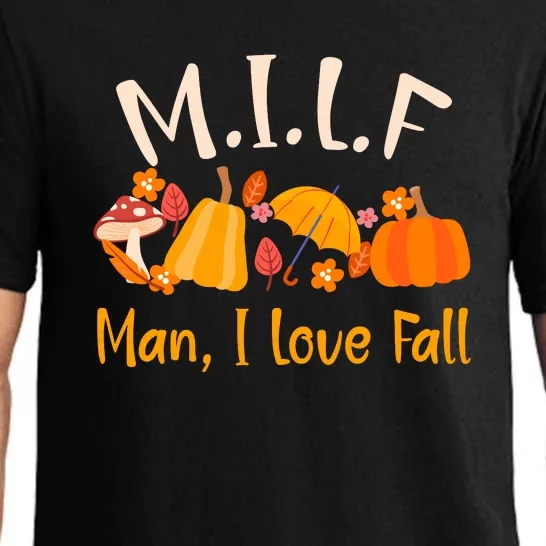 MILF Man I Love Fall Funny Pumpkin Autumn Lover Pajama Set