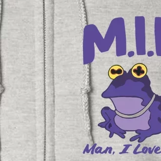 M.I.L.F Man I Love Frogs Purple Full Zip Hoodie