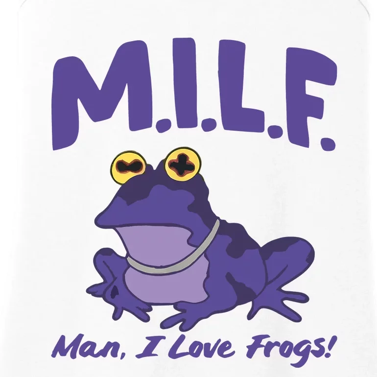 M.I.L.F Man I Love Frogs Purple Ladies Essential Tank