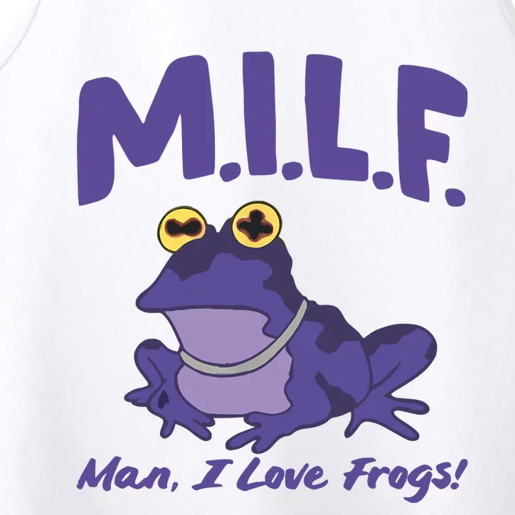 M.I.L.F Man I Love Frogs Purple Performance Tank