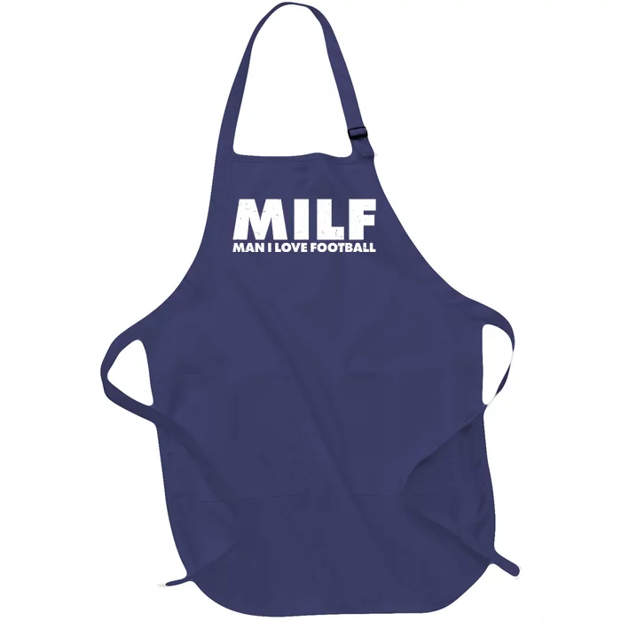 MILF Man I Love Football Full-Length Apron With Pocket