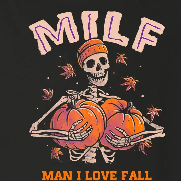 MILF Man I Love Fall Funny Skeleton Pumpkin Autumn Lover Toddler Long Sleeve Shirt