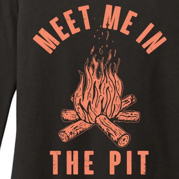 Meet Me In The Pit Campfire Womens CVC Long Sleeve Shirt