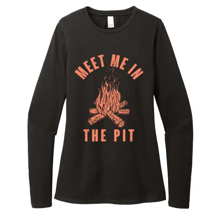 Meet Me In The Pit Campfire Womens CVC Long Sleeve Shirt