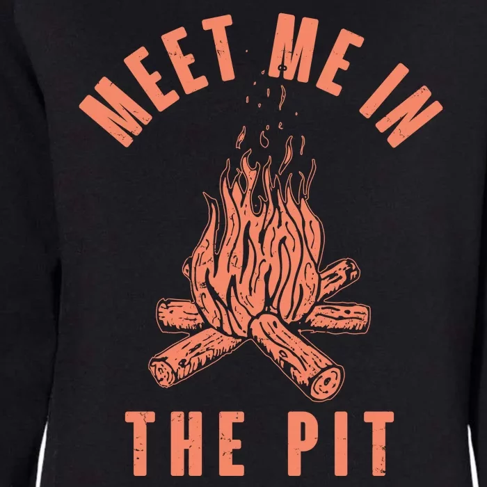 Meet Me In The Pit Campfire Womens California Wash Sweatshirt