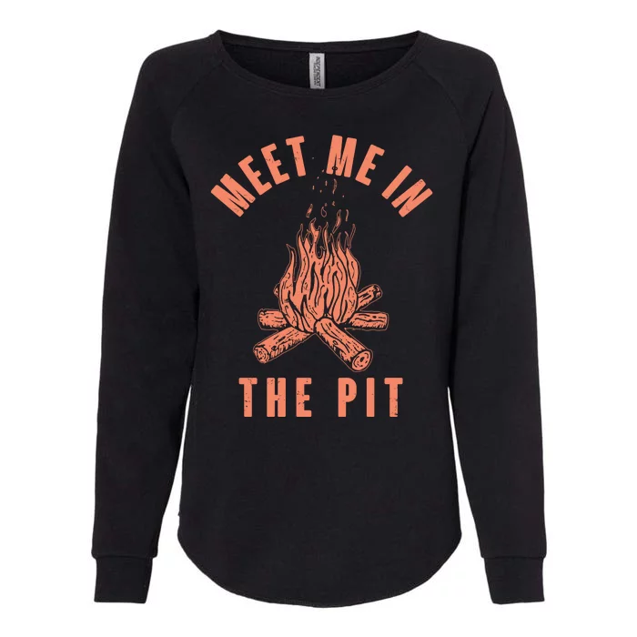 Meet Me In The Pit Campfire Womens California Wash Sweatshirt