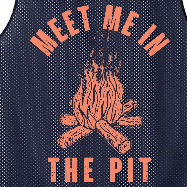 Meet Me In The Pit Campfire Mesh Reversible Basketball Jersey Tank