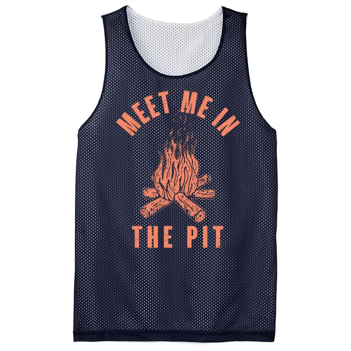 Meet Me In The Pit Campfire Mesh Reversible Basketball Jersey Tank