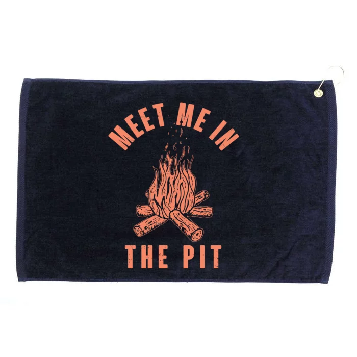 Meet Me In The Pit Campfire Grommeted Golf Towel