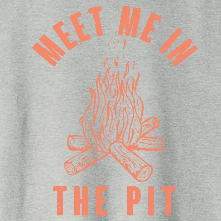 Meet Me In The Pit Campfire Women's Crop Top Tee