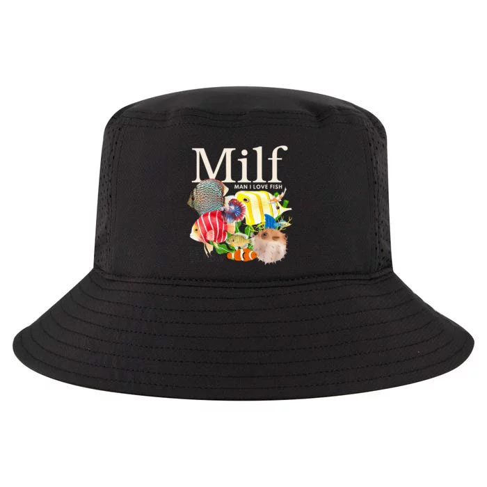 Milf Man I Love Fish Funny Fishing Fisherman Humor Nature Cool Comfort Performance Bucket Hat