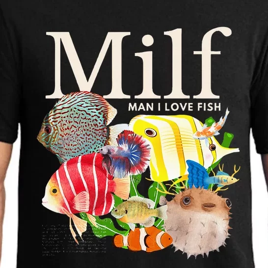 Milf Man I Love Fish Funny Fishing Fisherman Humor Nature Pajama Set