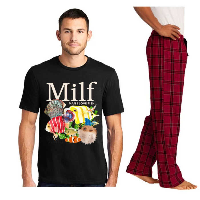 Milf Man I Love Fish Funny Fishing Fisherman Humor Nature Pajama Set