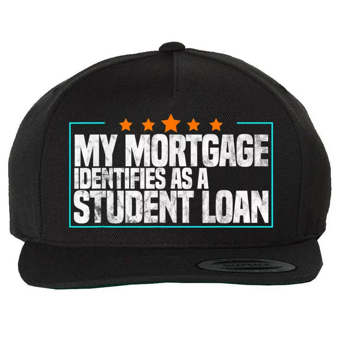 My Mortgage Identifies As A Student Loan College Students Wool Snapback Cap